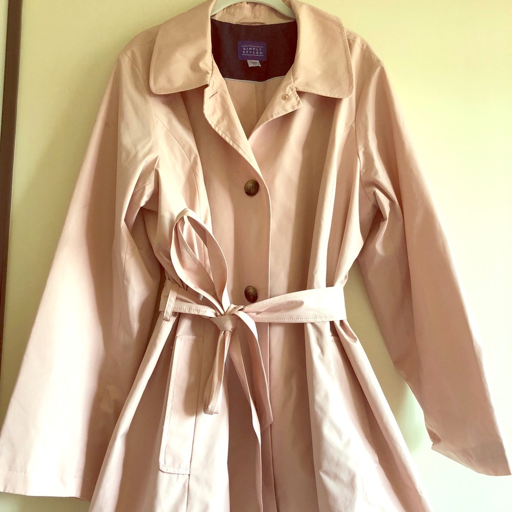 light pink trench coat